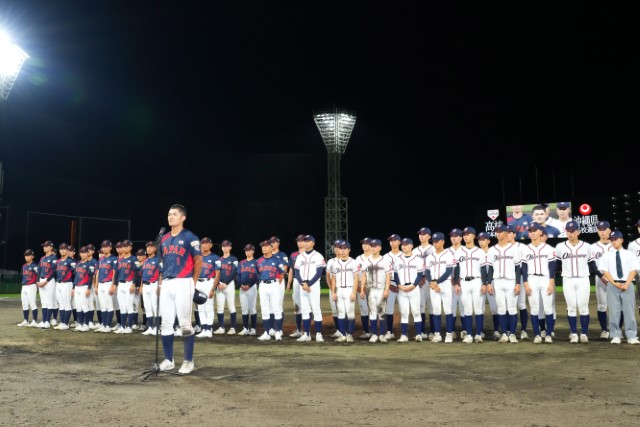 試合後のセレモニーの様子