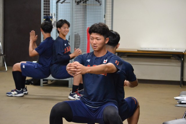 室内でのトレーニングでも真剣な表情