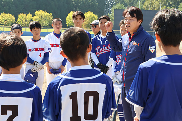 リラックスすることの重要性を伝える井端弘和氏